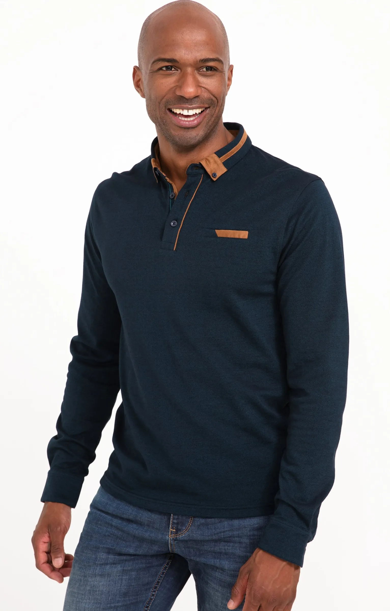 Polos & Tee-shirts<Armand Thiery Polo manches longues PK Shiny - Pétrole