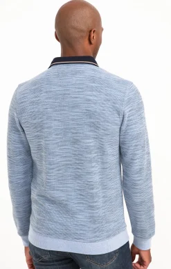 Polos & Tee-shirts<Armand Thiery Polo manches longues Print - Bleuciel