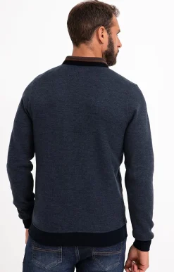 Polos & Tee-shirts<Armand Thiery Polo manches longues Ribby - Bleu