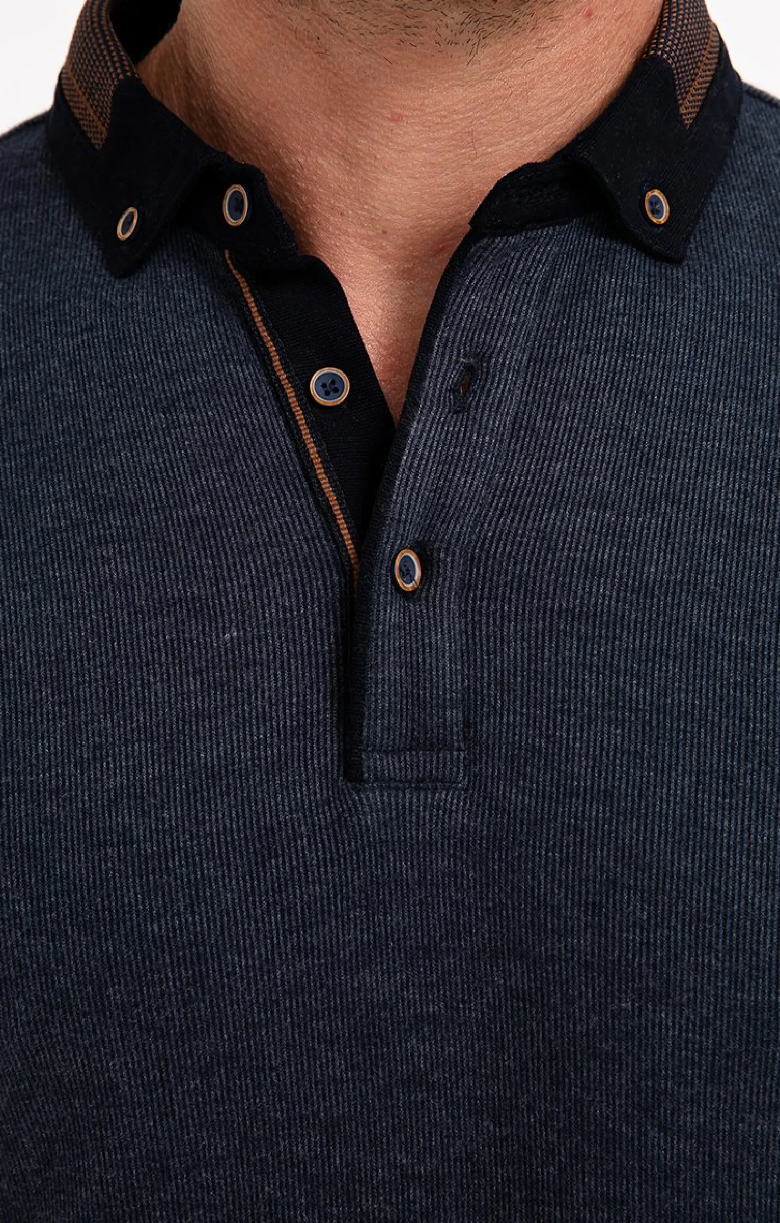 Polos & Tee-shirts<Armand Thiery Polo manches longues Ribby - Bleu