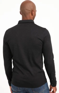 Polos & Tee-shirts<Armand Thiery Polo manches longues Sheldon - Anthracite