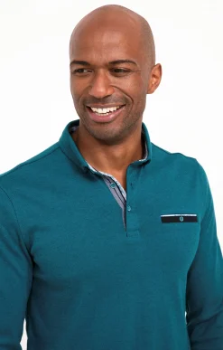 Polos & Tee-shirts<Armand Thiery Polo manches longues Sheldon - Pétrole