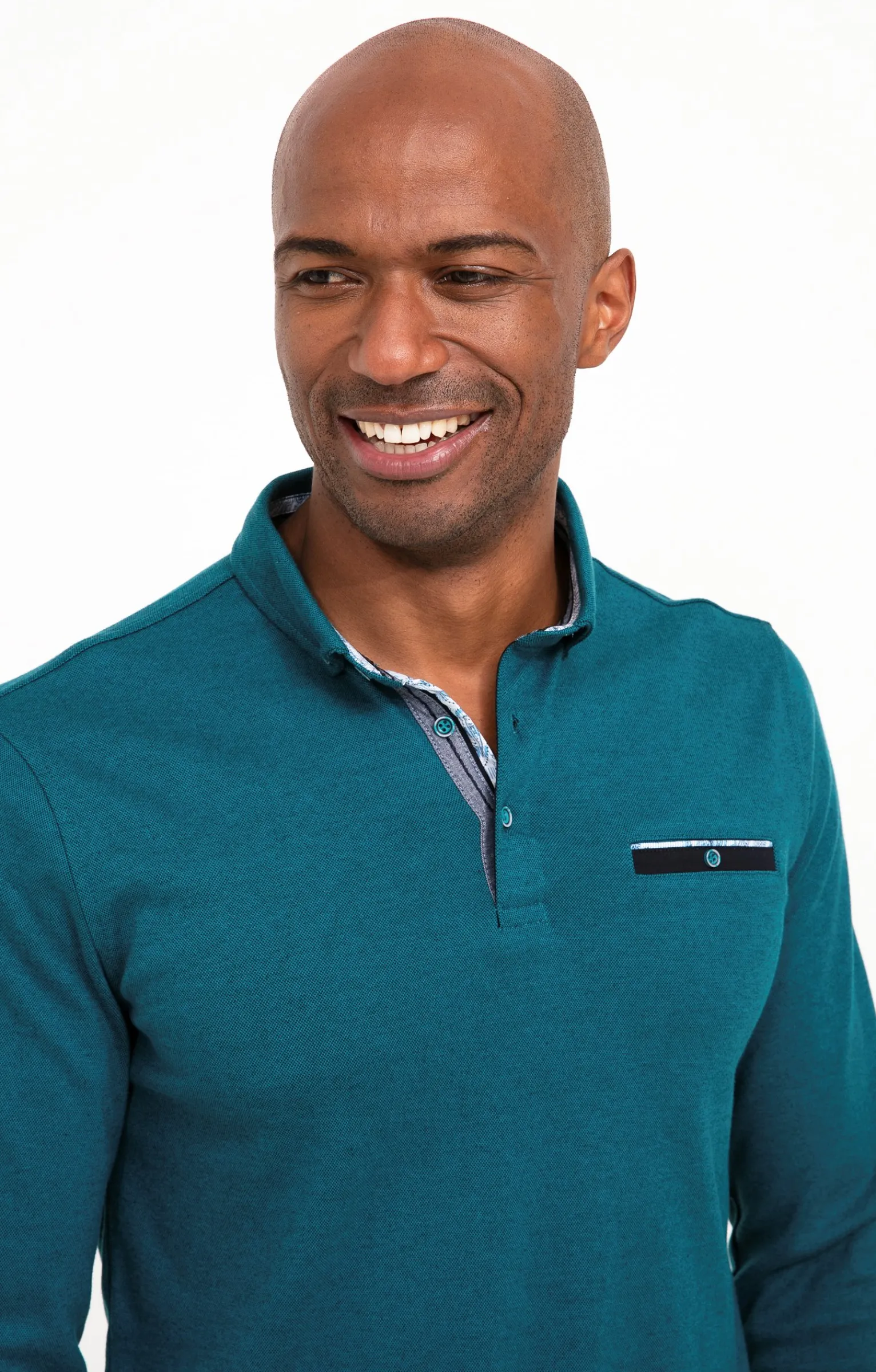 Polos & Tee-shirts<Armand Thiery Polo manches longues Sheldon - Pétrole