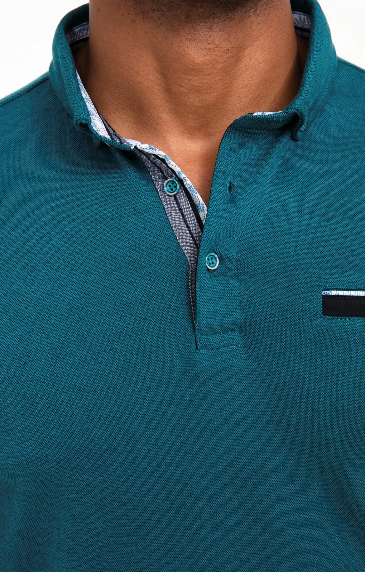 Polos & Tee-shirts<Armand Thiery Polo manches longues Sheldon - Pétrole