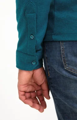 Polos & Tee-shirts<Armand Thiery Polo manches longues Sheldon - Pétrole