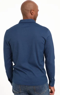 Polos & Tee-shirts<Armand Thiery Polo manches longues Sheldon - Bleu