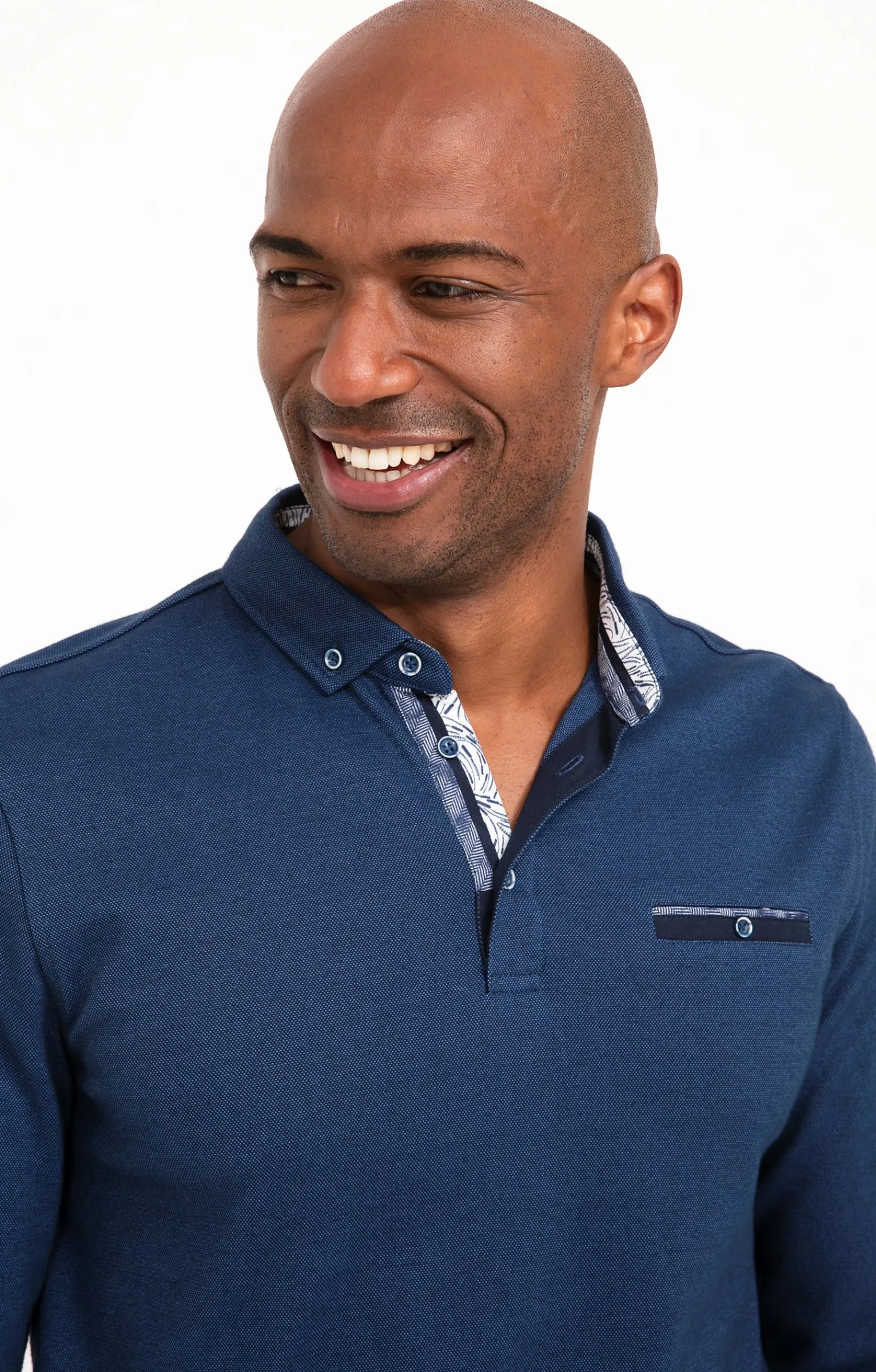 Polos & Tee-shirts<Armand Thiery Polo manches longues Sheldon - Bleu
