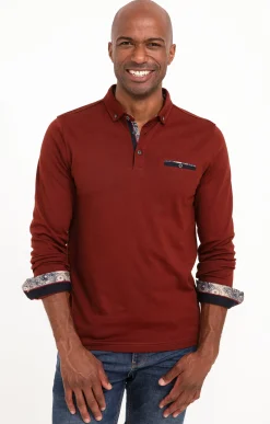 Polos & Tee-shirts<Armand Thiery Polo manches longues Sheldon - Brique