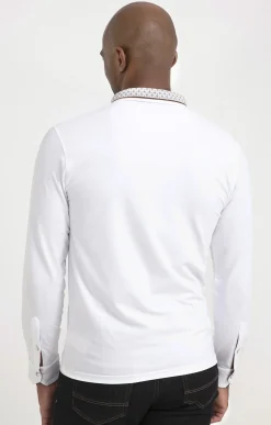 Polos & Tee-shirts<Armand Thiery Polo manches longues Sued Barca - Blanc