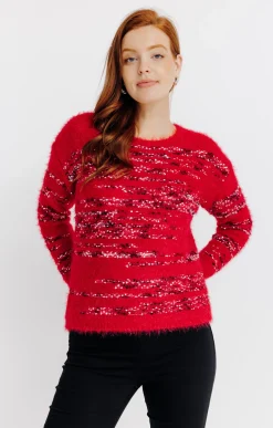 Pulls & Cardigans<Armand Thiery Pull à rayures - Rouge