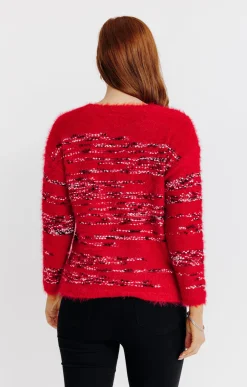 Pulls & Cardigans<Armand Thiery Pull à rayures - Rouge