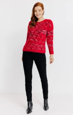 Pulls & Cardigans<Armand Thiery Pull à rayures - Rouge