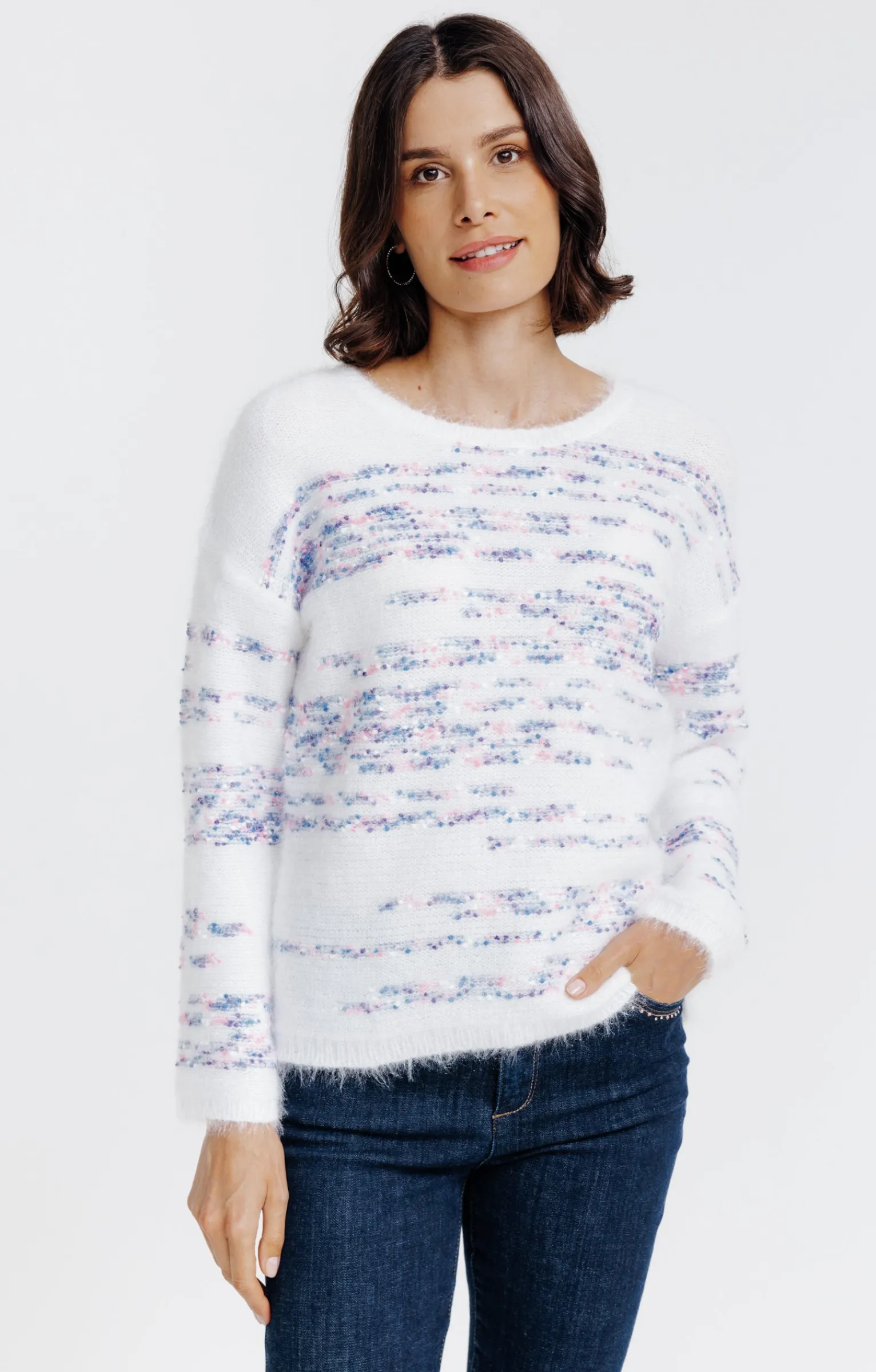 Pulls & Cardigans<Armand Thiery Pull à rayures - Écru