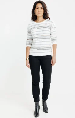 Pulls & Cardigans<Armand Thiery PULL AVEC JEU DE RAYURES - Écru