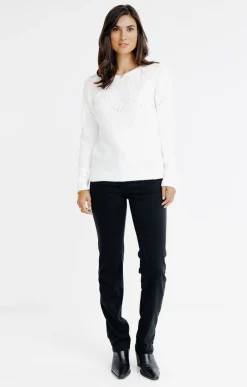 Pulls & Cardigans<Armand Thiery PULL AVEC JEU DE TORSADES - Écru