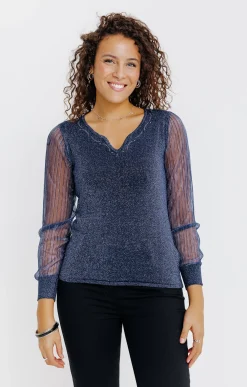 Pulls & Cardigans<Armand Thiery PULL BI MATIERE - Marine
