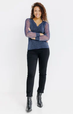 Pulls & Cardigans<Armand Thiery PULL BI MATIERE - Marine
