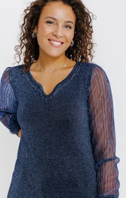 Pulls & Cardigans<Armand Thiery PULL BI MATIERE - Marine