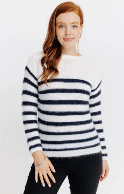 Pulls & Cardigans<Armand Thiery Pull bicolore rayé - Écru
