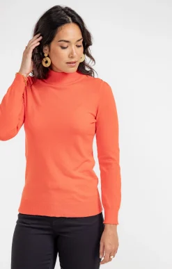 Pulls & Cardigans<Armand Thiery Pull col montant - Mandarine
