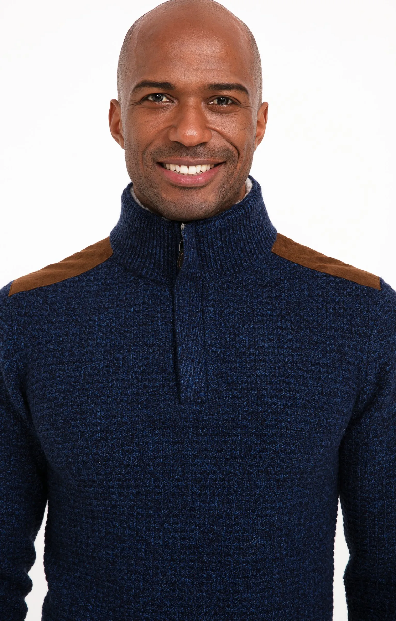 Pulls & Gilets<Armand Thiery Pull col montant avec sherpa - Bleudur