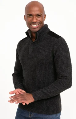 Pulls & Gilets<Armand Thiery Pull col montant avec sherpa - Anthracite