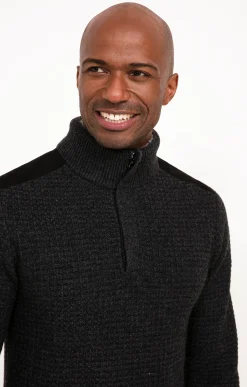 Pulls & Gilets<Armand Thiery Pull col montant avec sherpa - Anthracite