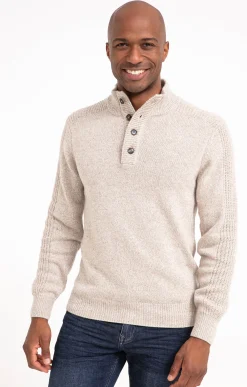 Pulls & Gilets<Armand Thiery Pull col montant boutonné - Beige