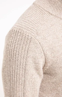 Pulls & Gilets<Armand Thiery Pull col montant boutonné - Beige