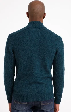 Pulls & Gilets<Armand Thiery Pull col montant boutonné - Pétrole