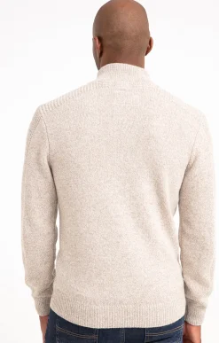 Pulls & Gilets<Armand Thiery Pull col montant boutons - Beige