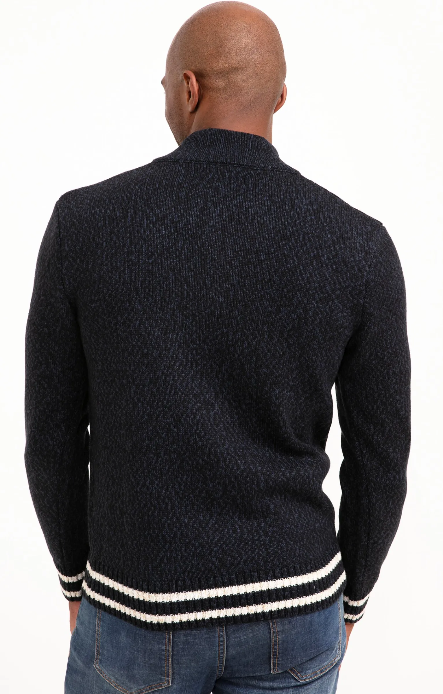 Pulls & Gilets<Armand Thiery Pull col montant brodé - Marine