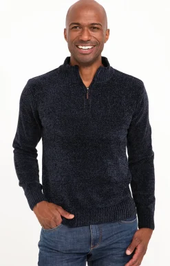 Pulls & Gilets<Armand Thiery Pull col montant chenille - Bleu