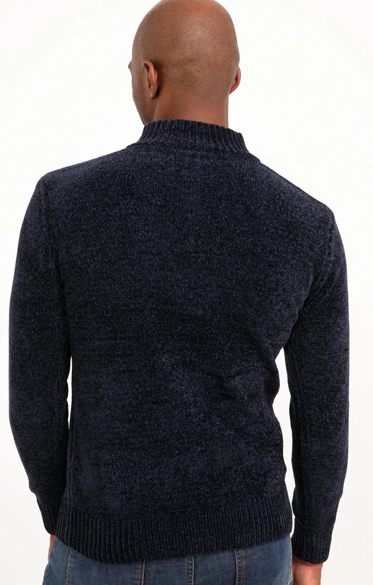 Pulls & Gilets<Armand Thiery Pull col montant chenille - Bleu