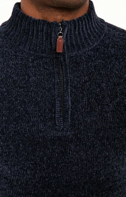 Pulls & Gilets<Armand Thiery Pull col montant chenille - Bleu