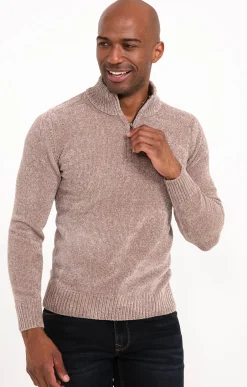 Pulls & Gilets<Armand Thiery Pull col montant chenille - Beige
