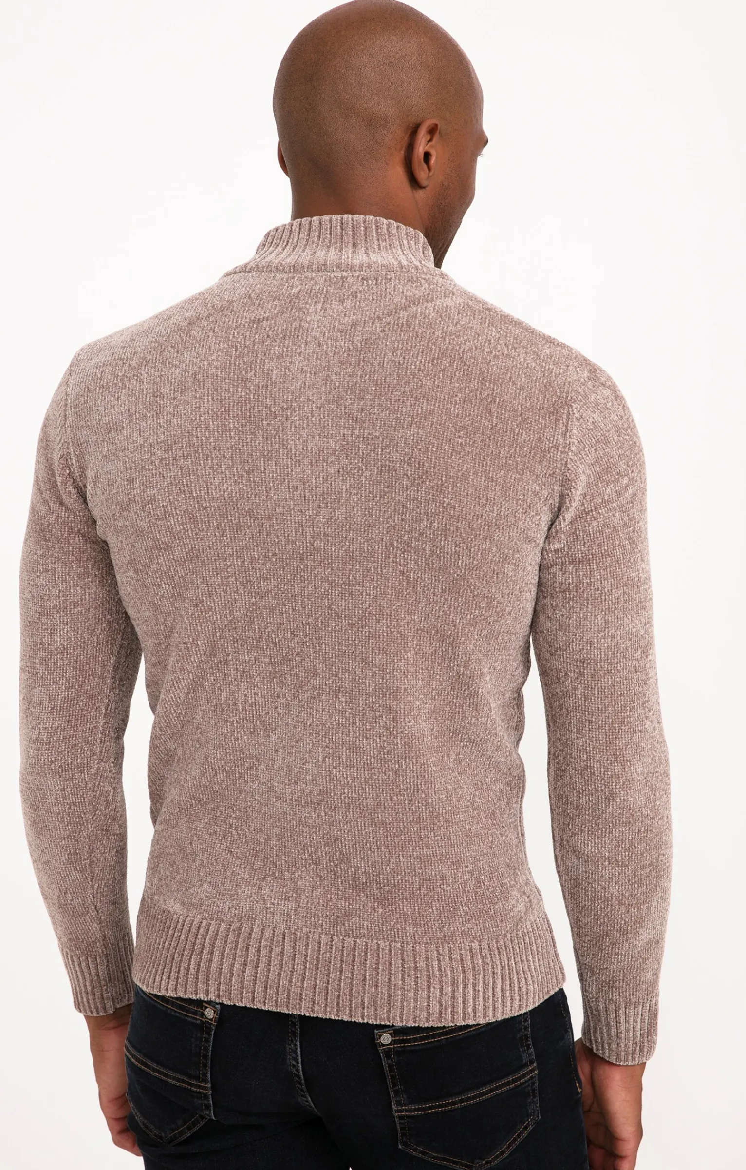 Pulls & Gilets<Armand Thiery Pull col montant chenille - Beige