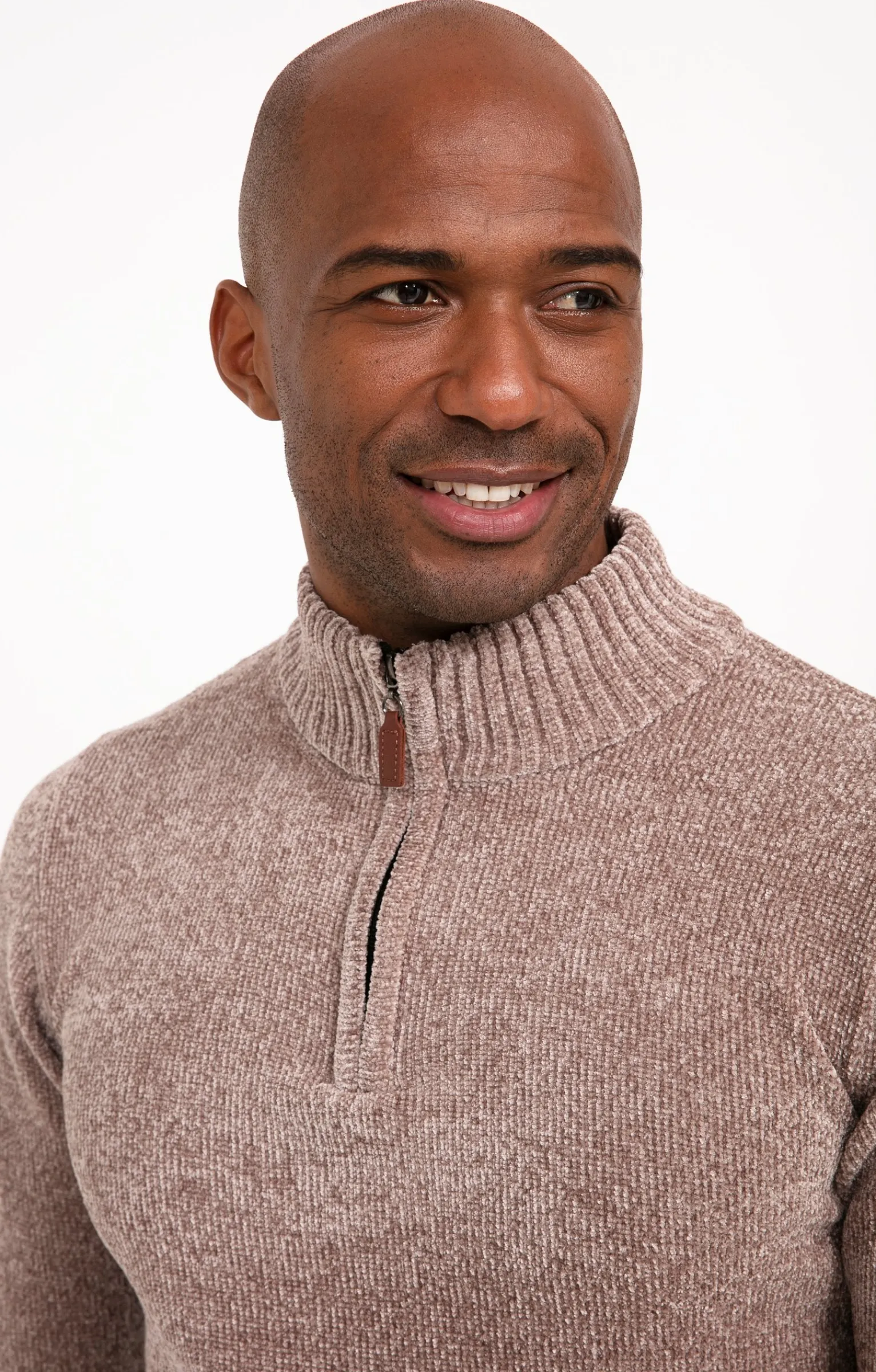 Pulls & Gilets<Armand Thiery Pull col montant chenille - Beige