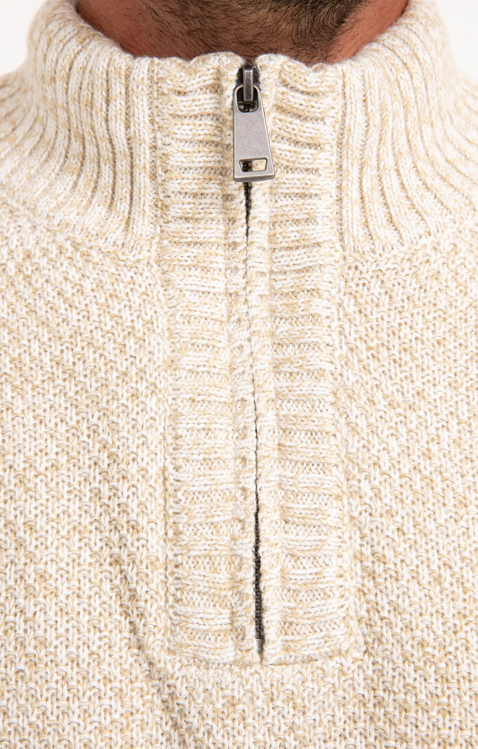 Pulls & Gilets<Armand Thiery Pull col montant doublé polaire - Écru