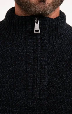 Pulls & Gilets<Armand Thiery Pull col montant doublé polaire - Marine