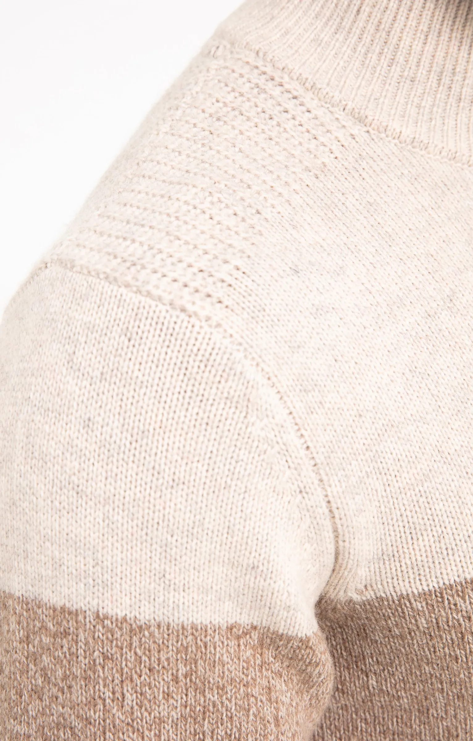 Pulls & Gilets<Armand Thiery Pull col montant rayé - Écru