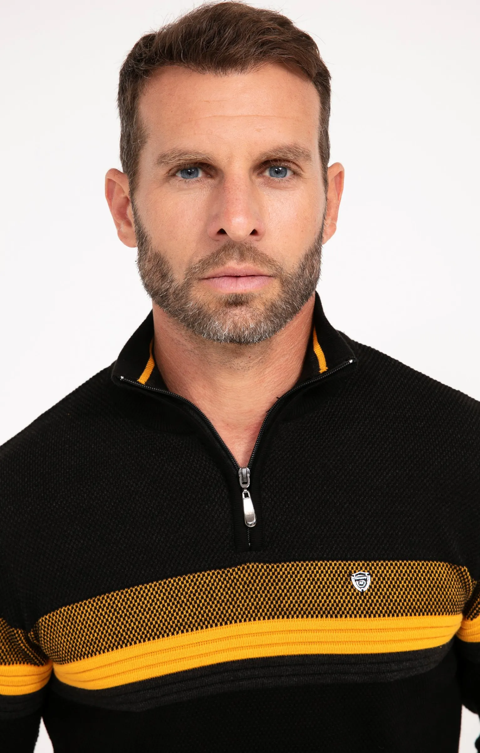 Pulls & Gilets<Armand Thiery Pull col montant rayé - Noir