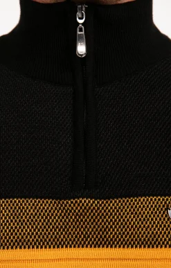 Pulls & Gilets<Armand Thiery Pull col montant rayé - Noir