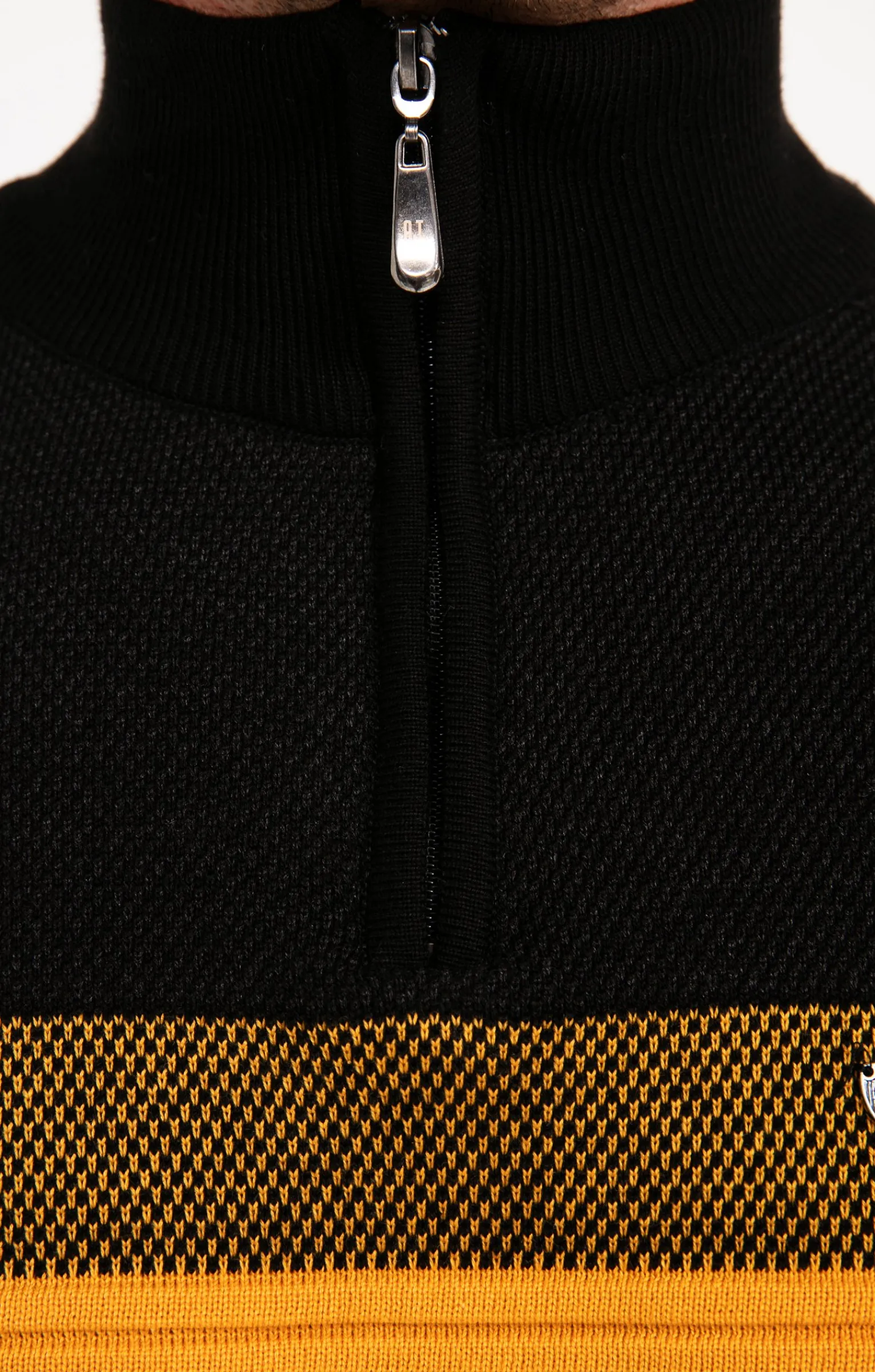 Pulls & Gilets<Armand Thiery Pull col montant rayé - Noir