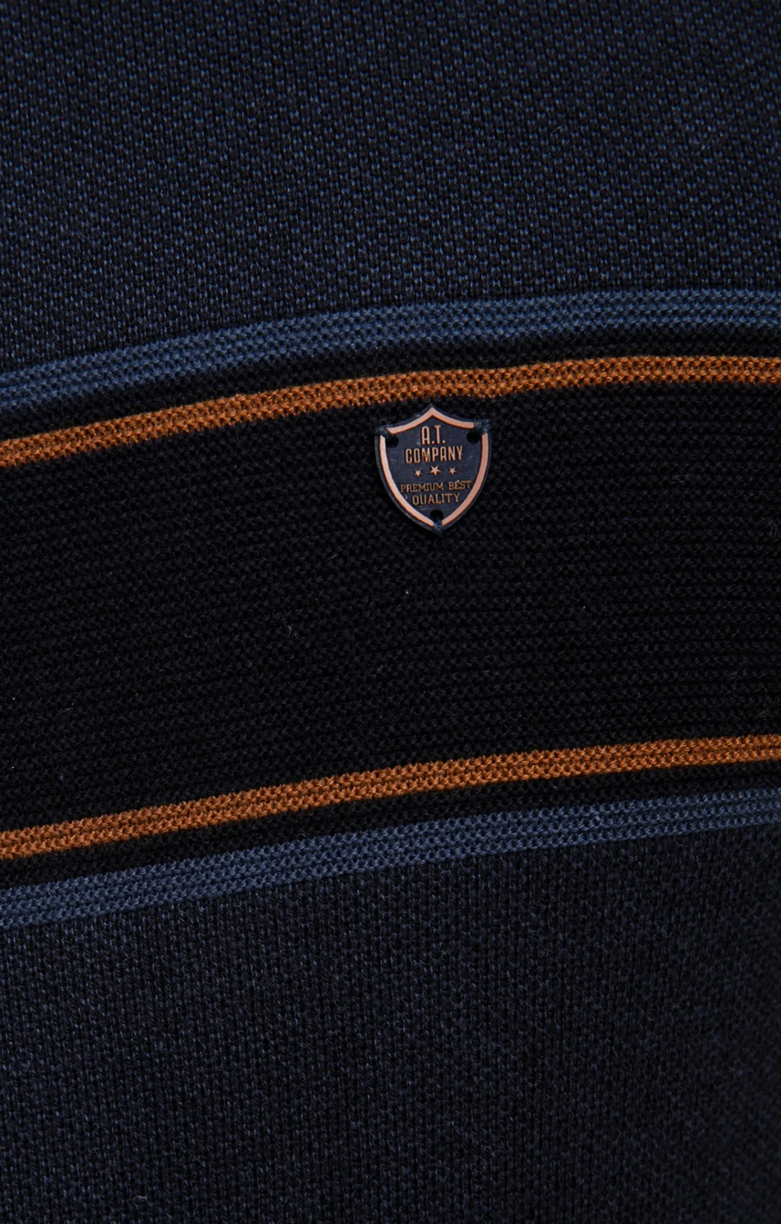 Pulls & Gilets<Armand Thiery Pull col montant rayé - Marine