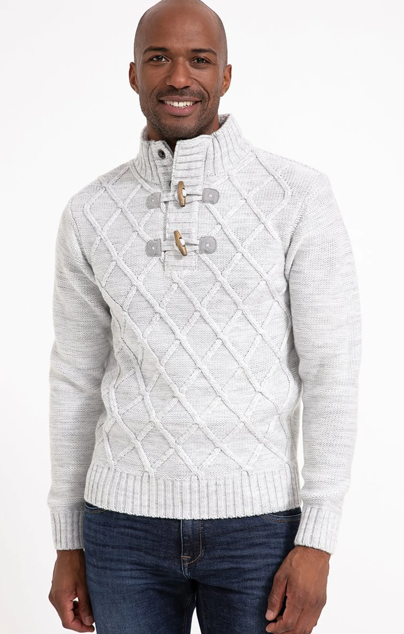 Pulls & Gilets<Armand Thiery Pull col montant torsadé - Grisclair