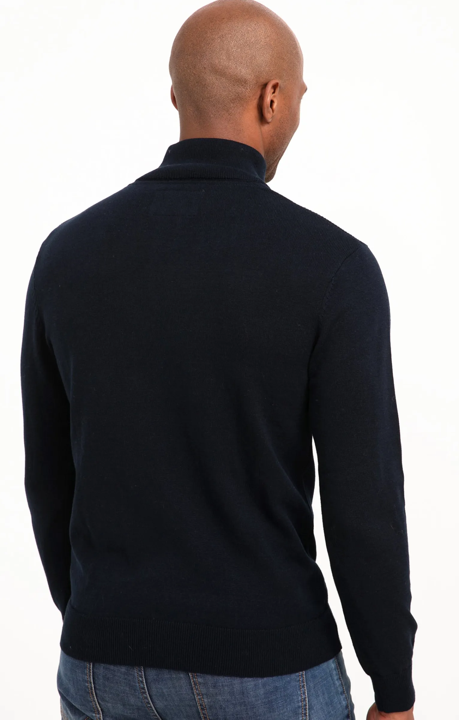 Pulls & Gilets<Armand Thiery Pull col montant zippé - Marine