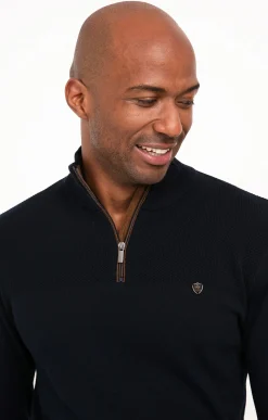 Pulls & Gilets<Armand Thiery Pull col montant zippé - Marine