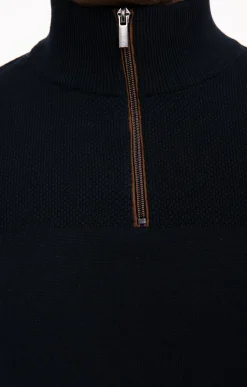Pulls & Gilets<Armand Thiery Pull col montant zippé - Marine
