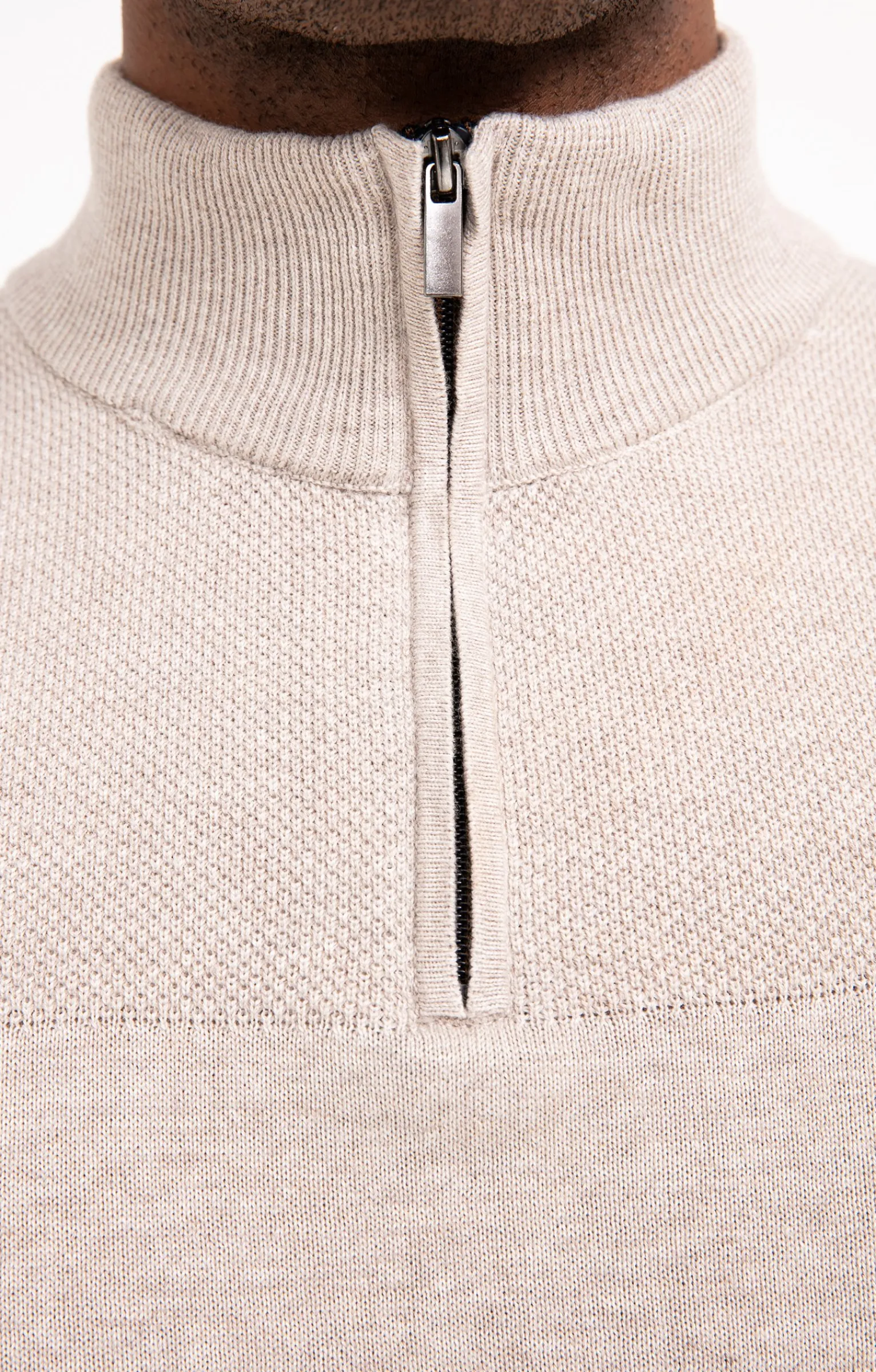 Pulls & Gilets<Armand Thiery Pull col montant zippé - Beige